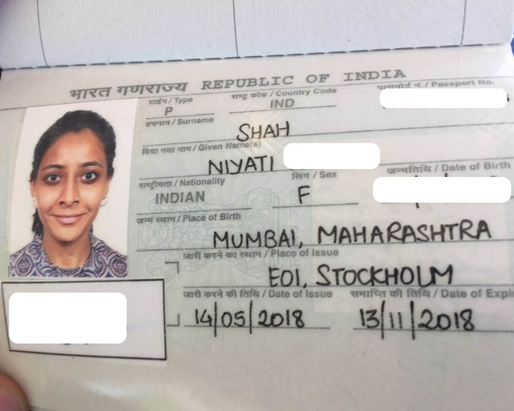 lost indian passport in sweden